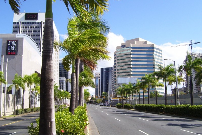 Sector financiero de San Juan, ciudad capital de Puerto Rico.