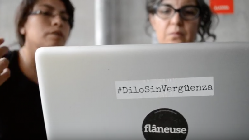  Скриншот видео-презентации проекта "Вики-марафон #MujeresEscritoras [Женщины-писательницы]", который прошел в Мексике.